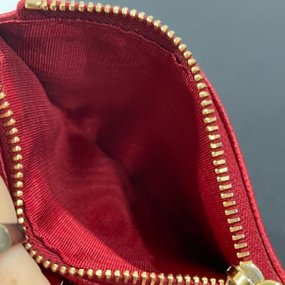 Prada Red Lux Compact Zip Small Wallet (JB1311) - Picture 7 of 9